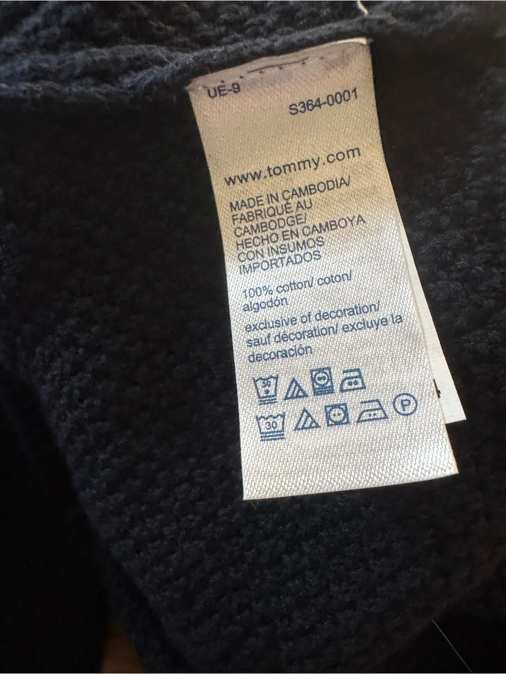 Tommy Hilfiger Navy Crewneck Knit Sweater